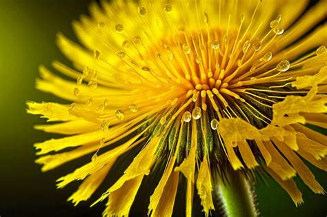 Premium Photo Fragrant Bright Yellow Dandelion With Seeds In Nature