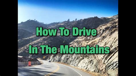 How To Drive In The Mountains Youtube