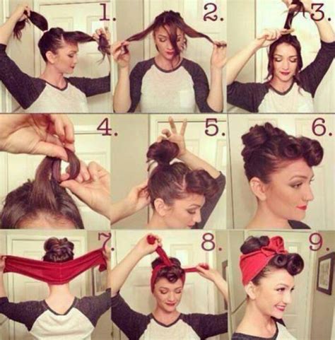 Hair hairdos DIY Retro Længere hår Hårsætningsvejledning