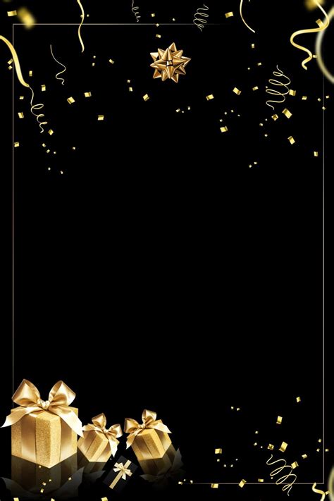 Golden Invitation Black Background Wallpaper Image For Free Download