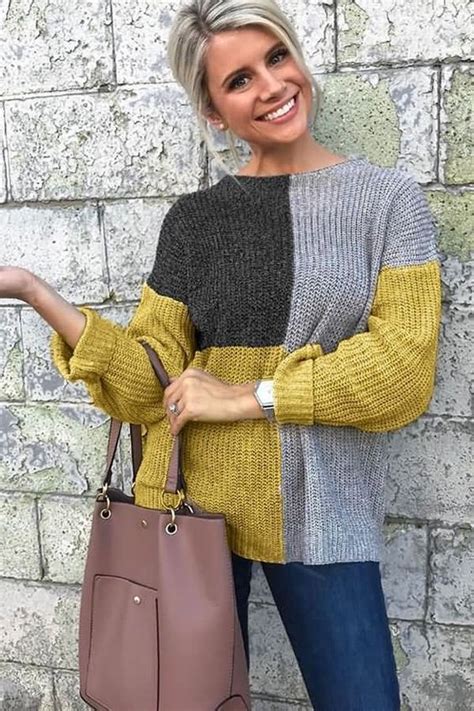 Yellow Outfit Style With Sweater Attire Ideas Street Fashion Women