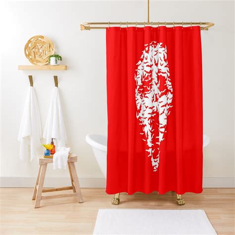Ghost Face Red Shower Curtain For Sale By All Streets Redbubble