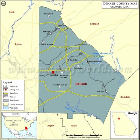 Dekalb County Map Map Of Dekalb County Georgia