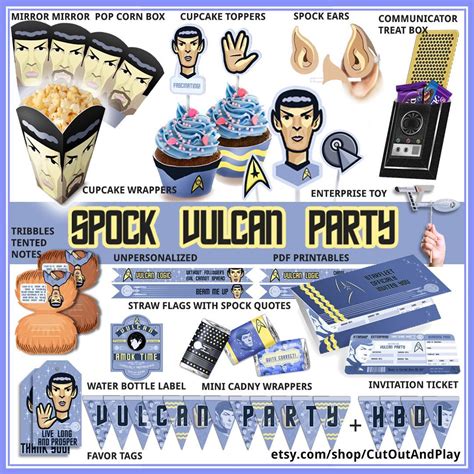 Spock Star Trek Party Star Trek Birthday Trekkie Birthday Party