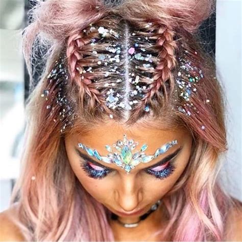 Hair Styles Festival Makeup Glitter Music Festival Hair Music