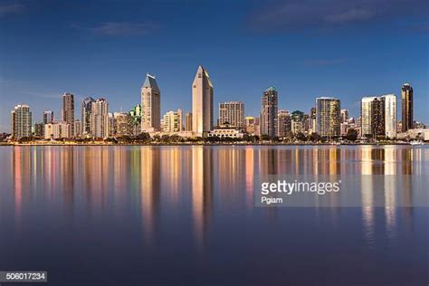San Diego Skyline Night Photos And Premium High Res Pictures Getty Images