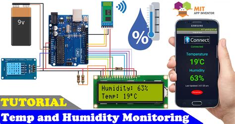 Temperature And Humidity Sensor Dht In Arduino Uno Tutorial Wiring