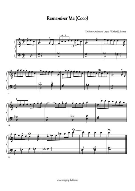 Remember Me Coco Piano Tutorial Sheet Music Chords