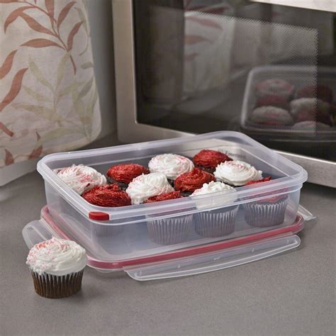 Sterilite 160 Cup Rectangle Ultra Seal Food Storage Container Red 4