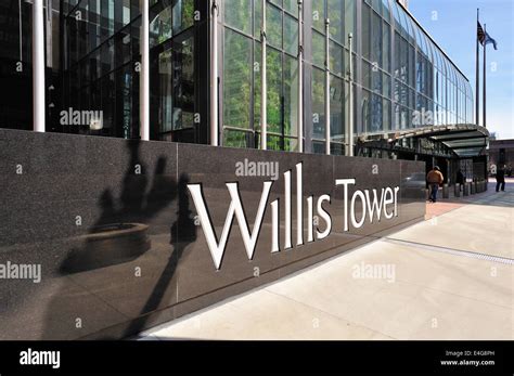 The Wacker Drive Entrance To Willis Tower Formerly Sears Tower Stock