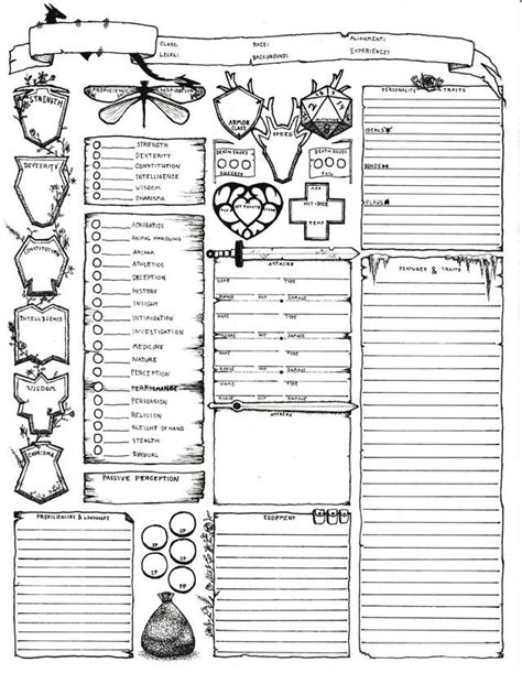 Dungeons And Dragons Character Sheet Diaver