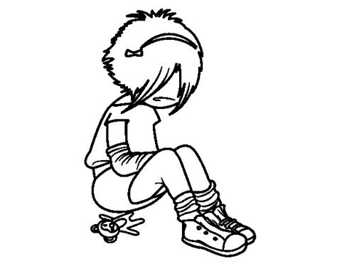 Emo Girl Coloring Pages