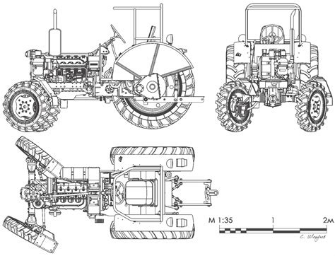 T 40 Tractor Blueprint Tractors Tractor Idea Blueprints