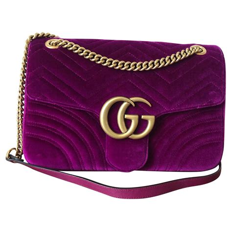 Gucci Marmont Purple Velvet Ref159155 Joli Closet