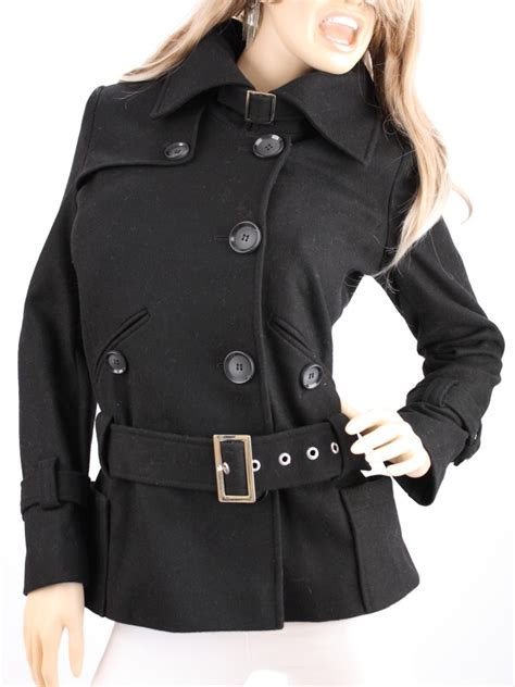 Victorias Secret Drop Waist Belted Wool Coat Ebay