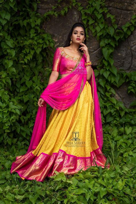 Saved By Radha Reddy Garisa Half Saree Designs Indian Saree Dress Saree Designs