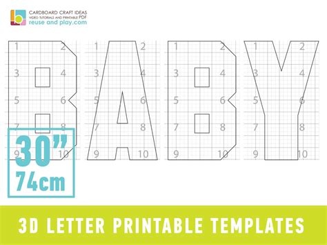 Baby Block Letters Templates 30 In Etsy España