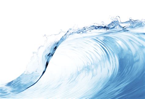 Ai Generated Dynamic Blue Water Wave Isolated On Transparent Background