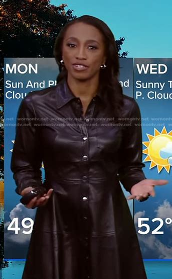 Wornontv Brittanys Black Leather Shirtdress On Good Morning America