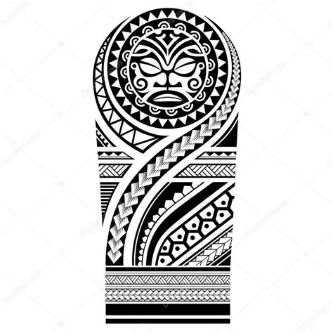 Polynesian Tattoo Sleeve Shoulder Pattern Vector Samoan Template