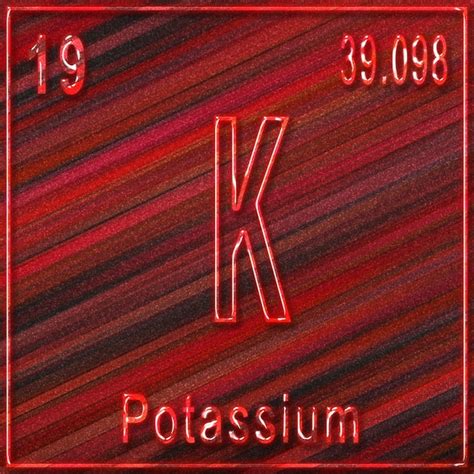 Premium Photo Potassium Chemical Element Sign With Atomic Number And