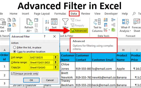 Advanced Filter In Excel Examples How To Use Advanced Filter In Excel
