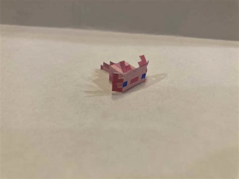 Pixel Papercraft Mini Axolotl
