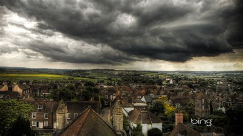 Before The Storm The Town Of Rye United Kingdom Bing Wallpaper