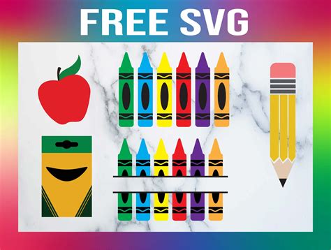 Free Crayon SVG Set