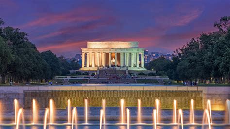 Rainbow Pool And The Field Of Stars In The World War Ii Memorial With