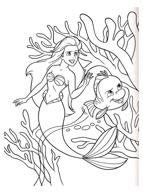 The Little Mermaid To Color For Children The Little