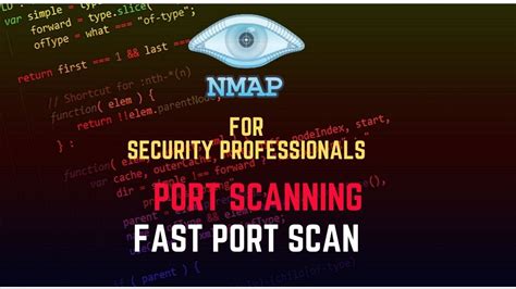 Nmap Tutorial For Security Professionals Fast Port Scan Youtube