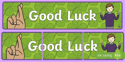 👉 Good Luck Banner Display Teacher Made Twinkl