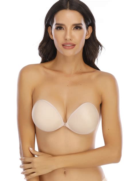 Sayfut Sayfut Adhesive Bra Push Up Strapless Backless Nude Invisible Bra For Women Reusable