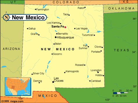 Rodey New Mexico Karte