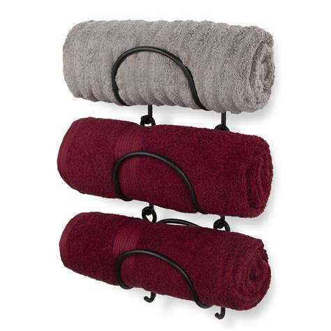 wallniture boto towel racks for bathroom 3 level stackable hand towel holder wall mount metal