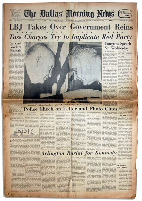 Lot Detail - ''Dallas Morning News'' Newspaper Covering Lyndon B