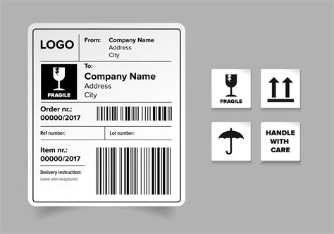 International Shipping Label Template The Best Professional Template