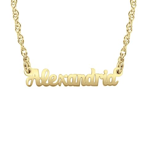 14k solid gold mini name necklace be monogrammed