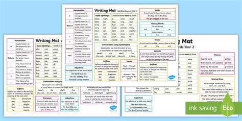 Year 2 Differentiated Writing Word Mats Teacher Made
