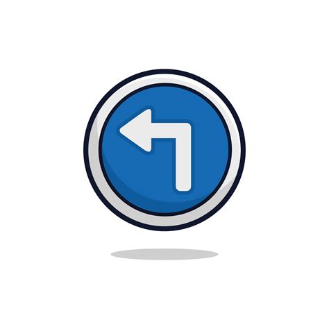Turn Left Sign Icon 6063415 Vector Art At Vecteezy