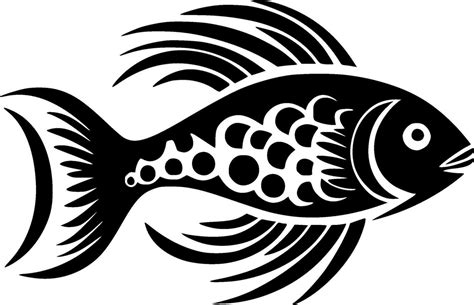 Fish Black And White Vector Illustration 28002734 Vector Art At Vecteezy