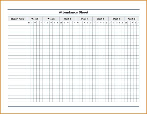 Absence Calendar Excel Template 2021 Attendance Sheet Template