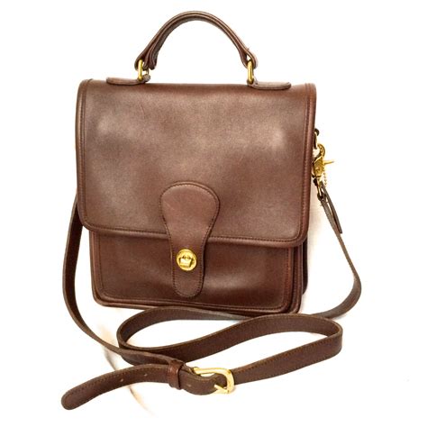 Vintage Coach Classic Station Bag In Brown Leather
