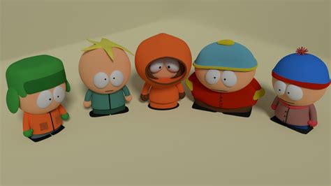 South Park Charaters 3d Cad Model Library Grabcad