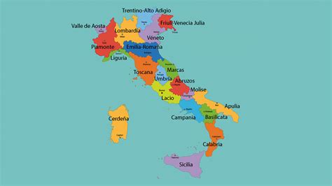 Mapa Politico De Italia