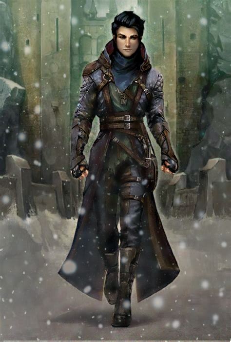 Pathfinder Kingmaker Young Male Human Thief Assassin Character Design