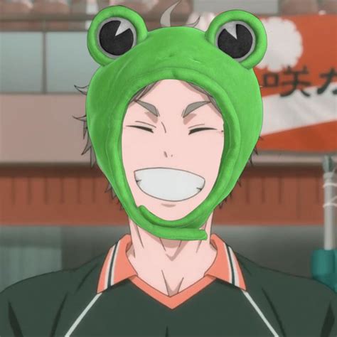 Froggy Hat Sugawara In 2021 Anime Catboy Anime Icons