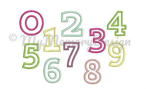Numbers Applique Design Applique Numbers Embroidery Design Etsy Uk