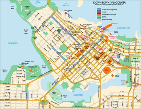 Free Printable Map Of Vancouver Attractions Free Tourist Maps Gambaran
